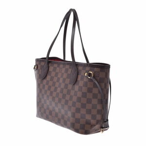 Louis Vuitton Canvas Handbag Brown Neverfull Damier